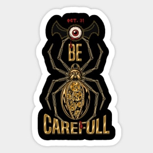 Steampunk gold spider Sticker